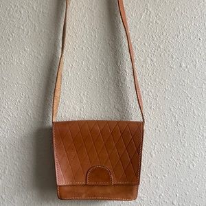 Vintage hand tooled leather crossbody